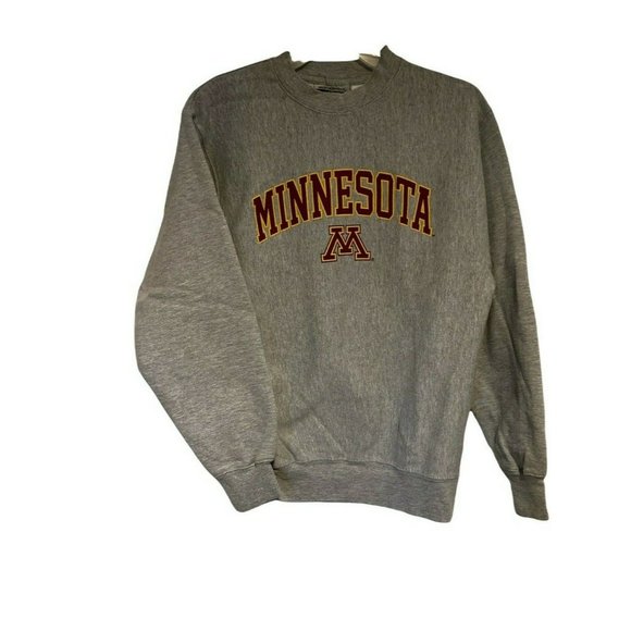 VINTAGE Cross Weave Sweatshirt University Minnesota Weatherproof Oversized Women - Picture 8 of 8
